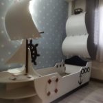 تخت خواب قایقی پسرانه اراچوب